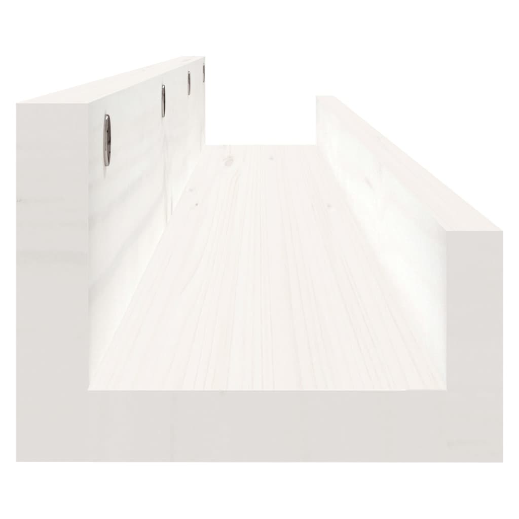 Wandschappen 2 st 80x12x9 cm massief grenenhout wit is nu te koop bij PeponiXL, paradijselijk wonen!