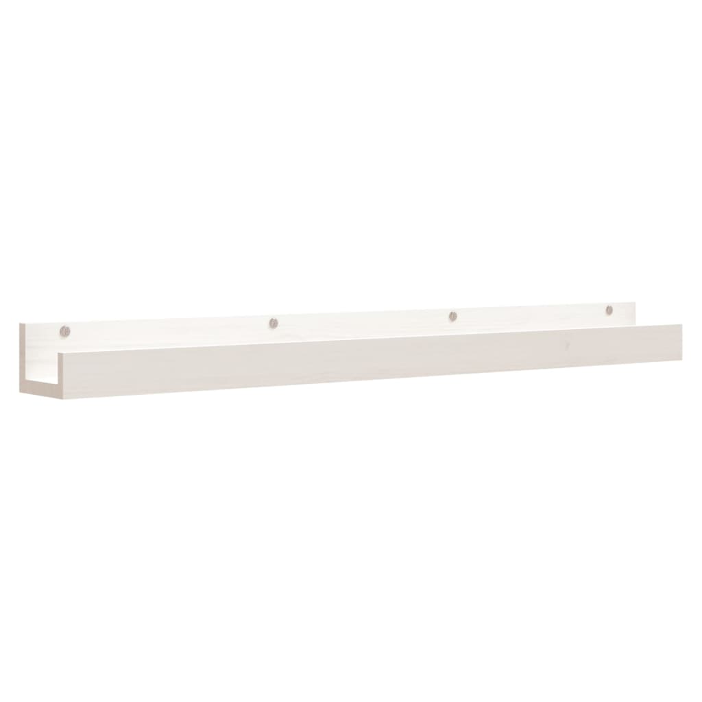 Wandschappen 2 st 110x12x9 cm massief grenenhout wit is nu te koop bij PeponiXL, paradijselijk wonen!