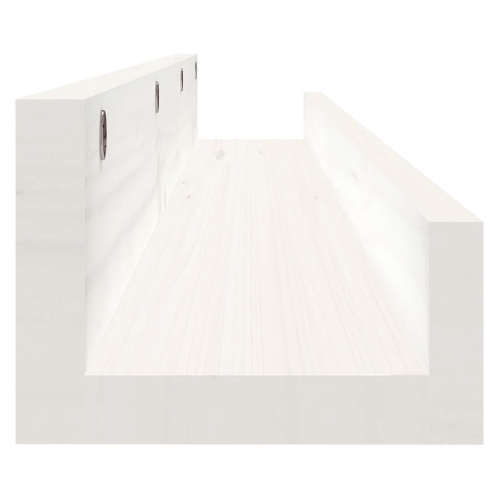 Wandschappen 2 st 110x12x9 cm massief grenenhout wit is nu te koop bij PeponiXL, paradijselijk wonen!