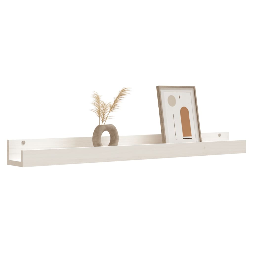 Wandschappen 2 st 110x12x9 cm massief grenenhout wit is nu te koop bij PeponiXL, paradijselijk wonen!