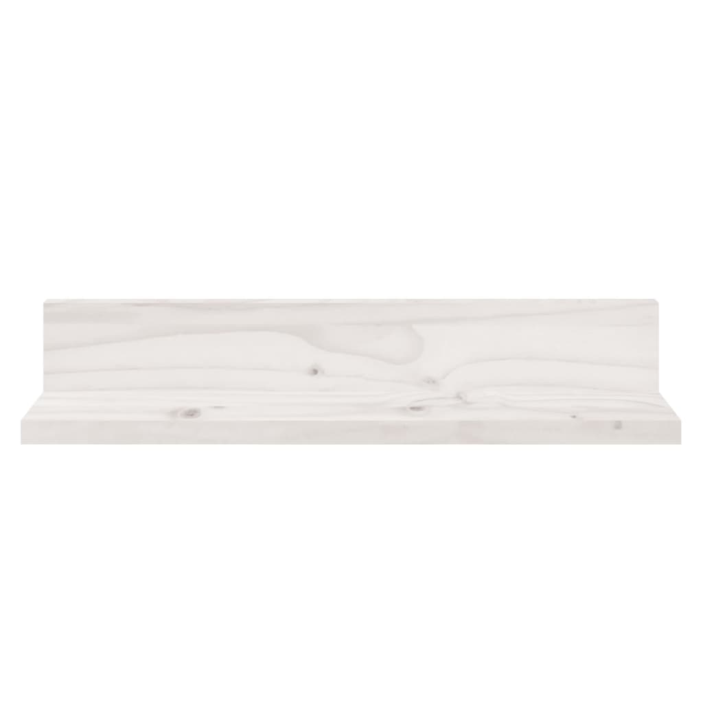 Wandkasten 2 st 50x11x9 cm massief grenenhout wit is nu te koop bij PeponiXL, paradijselijk wonen!