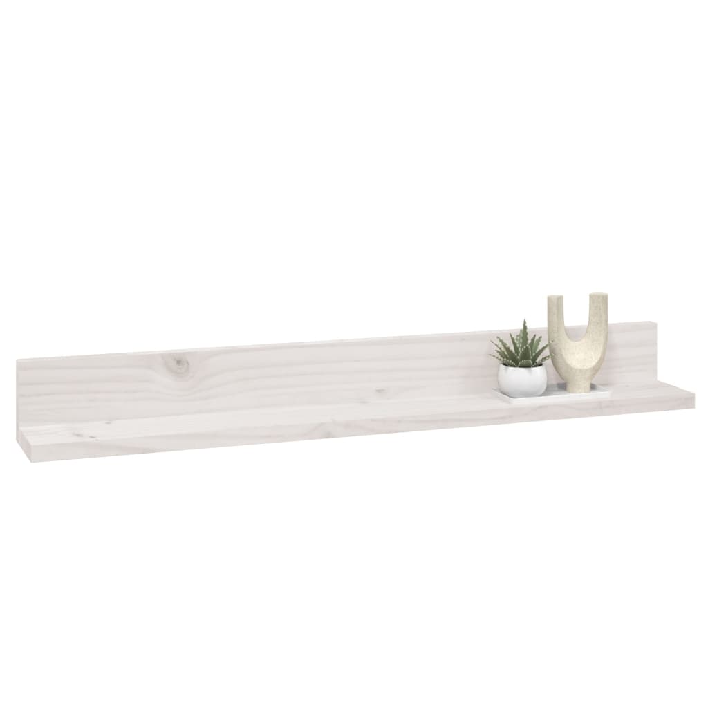 Wandkasten 2 st 80x11x9 cm massief grenenhout wit is nu te koop bij PeponiXL, paradijselijk wonen!
