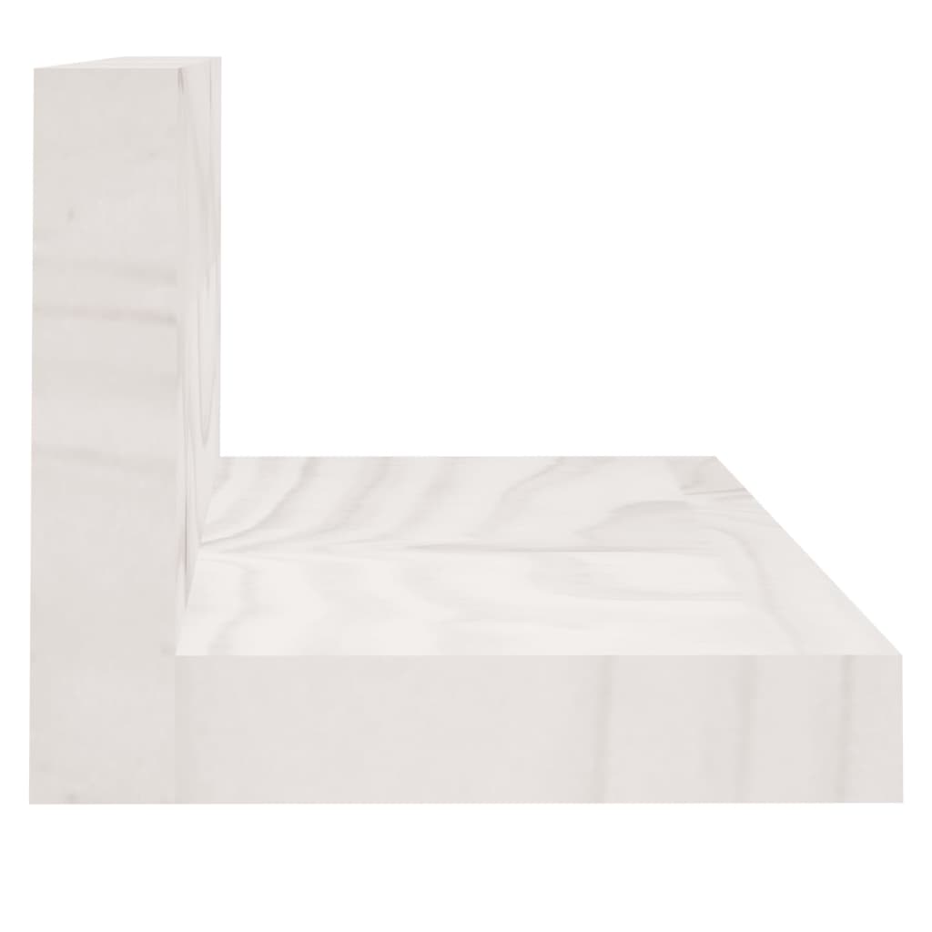 Wandkasten 2 st 110x11x9 cm massief grenenhout wit is nu te koop bij PeponiXL, paradijselijk wonen!