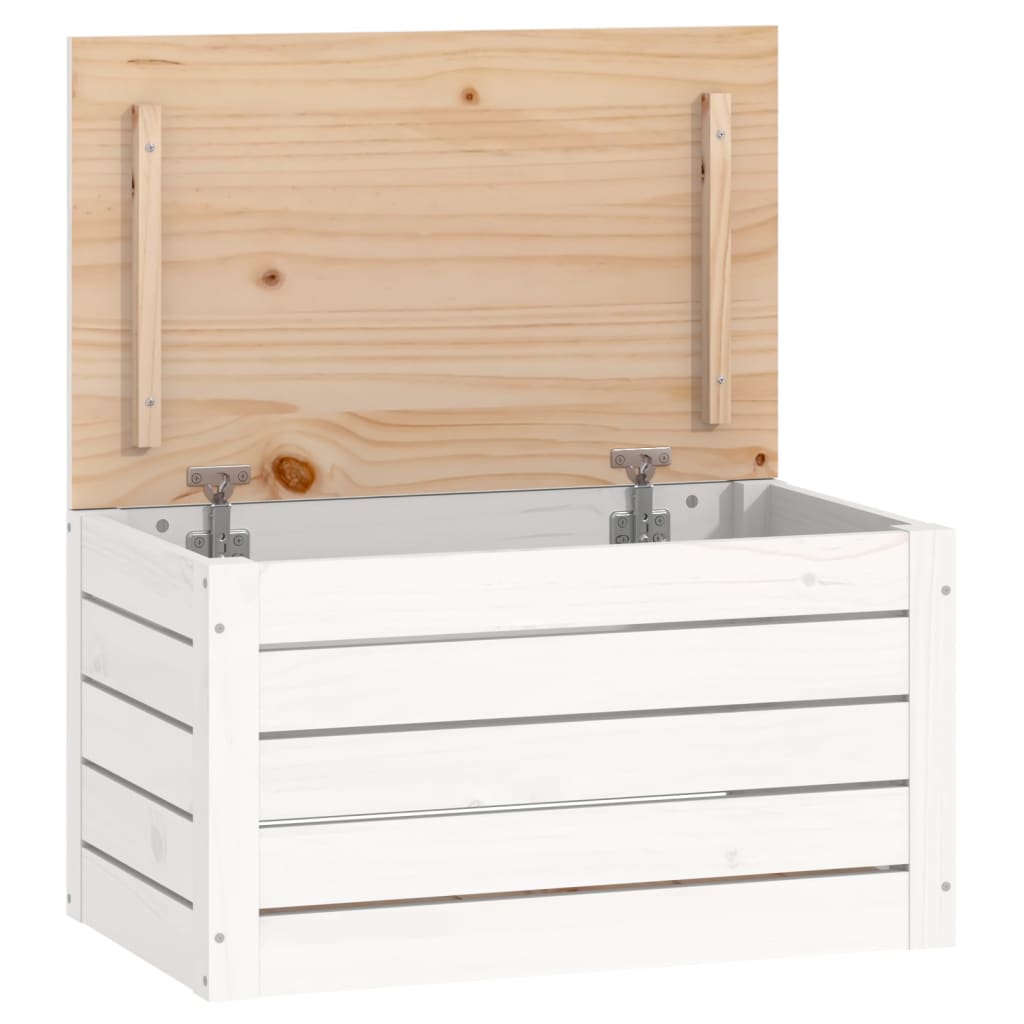 Opbergbox wit 59,5x36,5x33 cm massief grenenhout is nu te koop bij PeponiXL, paradijselijk wonen!