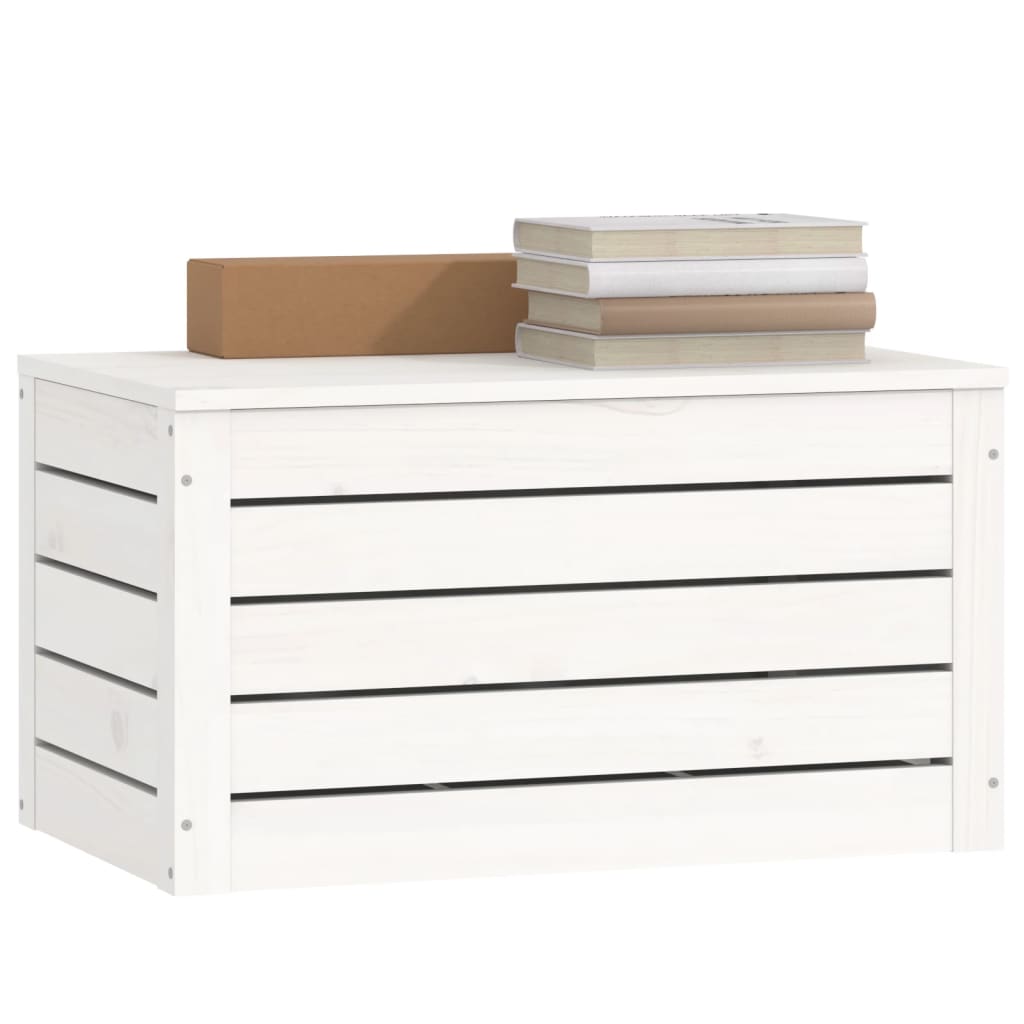 Opbergbox wit 59,5x36,5x33 cm massief grenenhout is nu te koop bij PeponiXL, paradijselijk wonen!