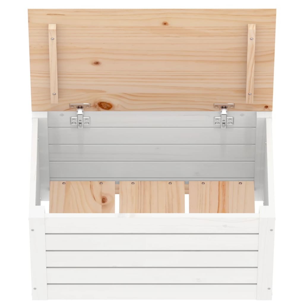 Opbergbox wit 59,5x36,5x33 cm massief grenenhout is nu te koop bij PeponiXL, paradijselijk wonen!