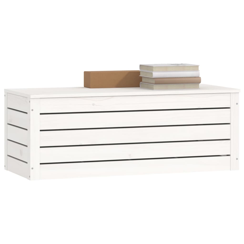Opbergbox wit 89x36,5x33 cm massief grenenhout is nu te koop bij PeponiXL, paradijselijk wonen!