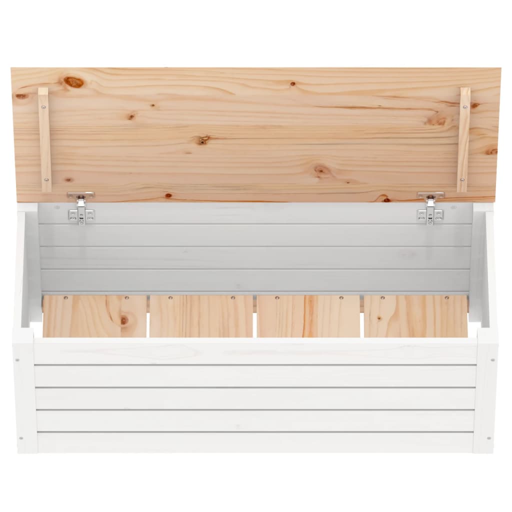 Opbergbox wit 89x36,5x33 cm massief grenenhout is nu te koop bij PeponiXL, paradijselijk wonen!