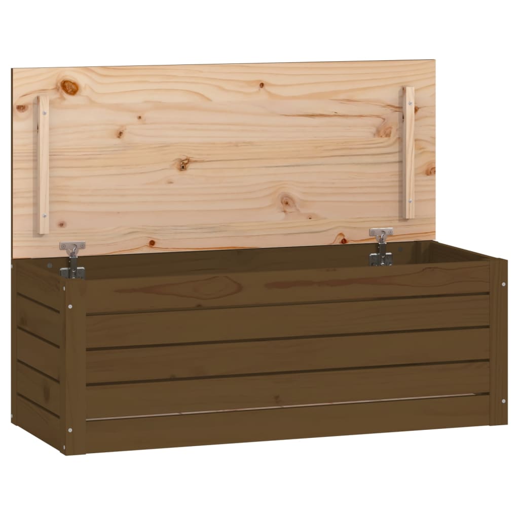 Opbergbox honingbruin 89x36,5x33 cm massief grenenhout is nu te koop bij PeponiXL, paradijselijk wonen!