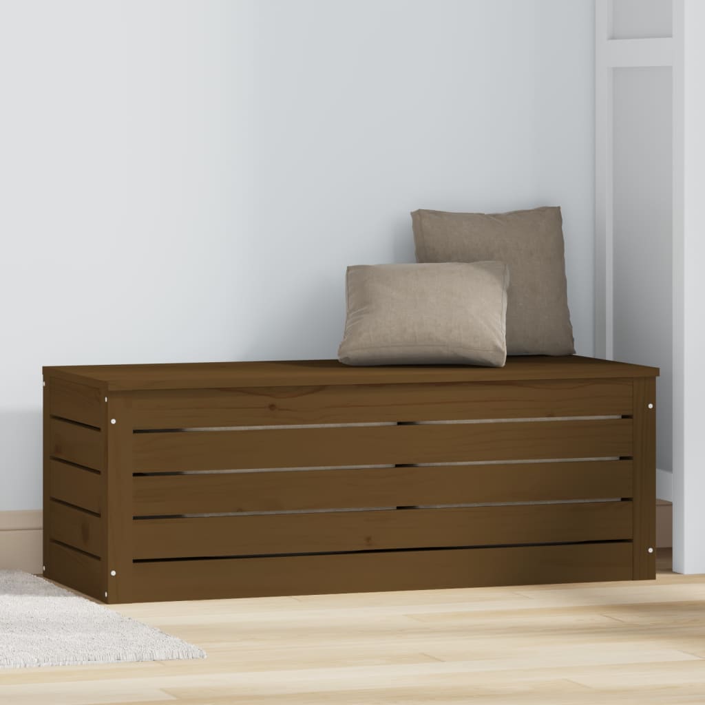 Opbergbox honingbruin 89x36,5x33 cm massief grenenhout is nu te koop bij PeponiXL, paradijselijk wonen!