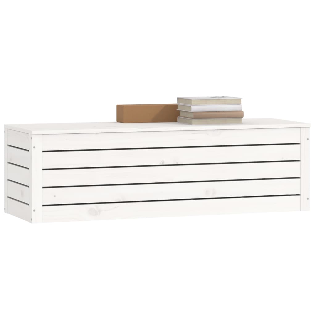 Opbergbox wit 109x36,5x33 cm massief grenenhout is nu te koop bij PeponiXL, paradijselijk wonen!