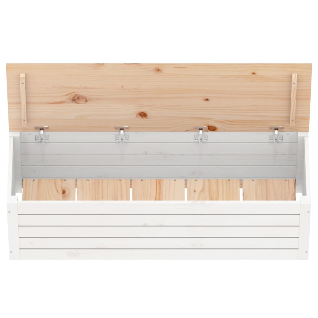 Opbergbox wit 109x36,5x33 cm massief grenenhout is nu te koop bij PeponiXL, paradijselijk wonen!