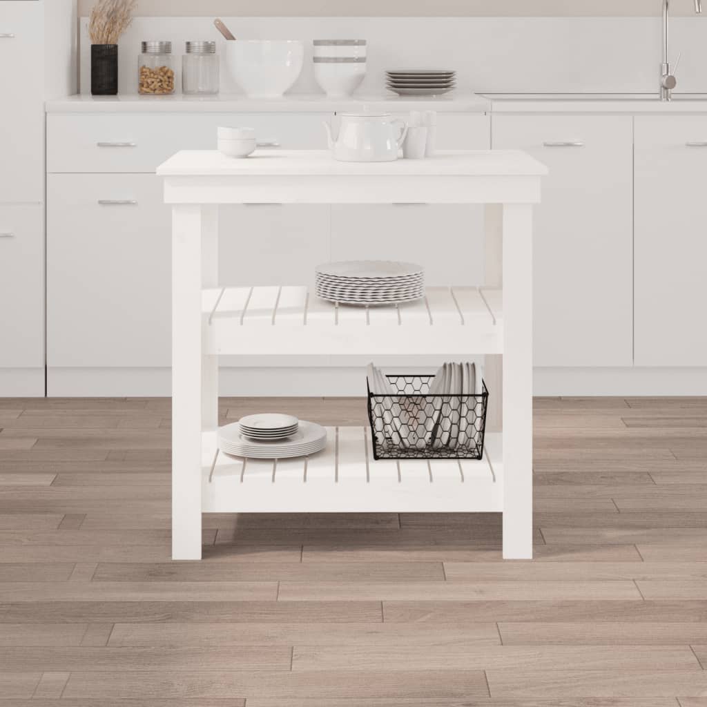 Werkbank 78,5x50x80 cm massief grenenhout wit is nu te koop bij PeponiXL, paradijselijk wonen!