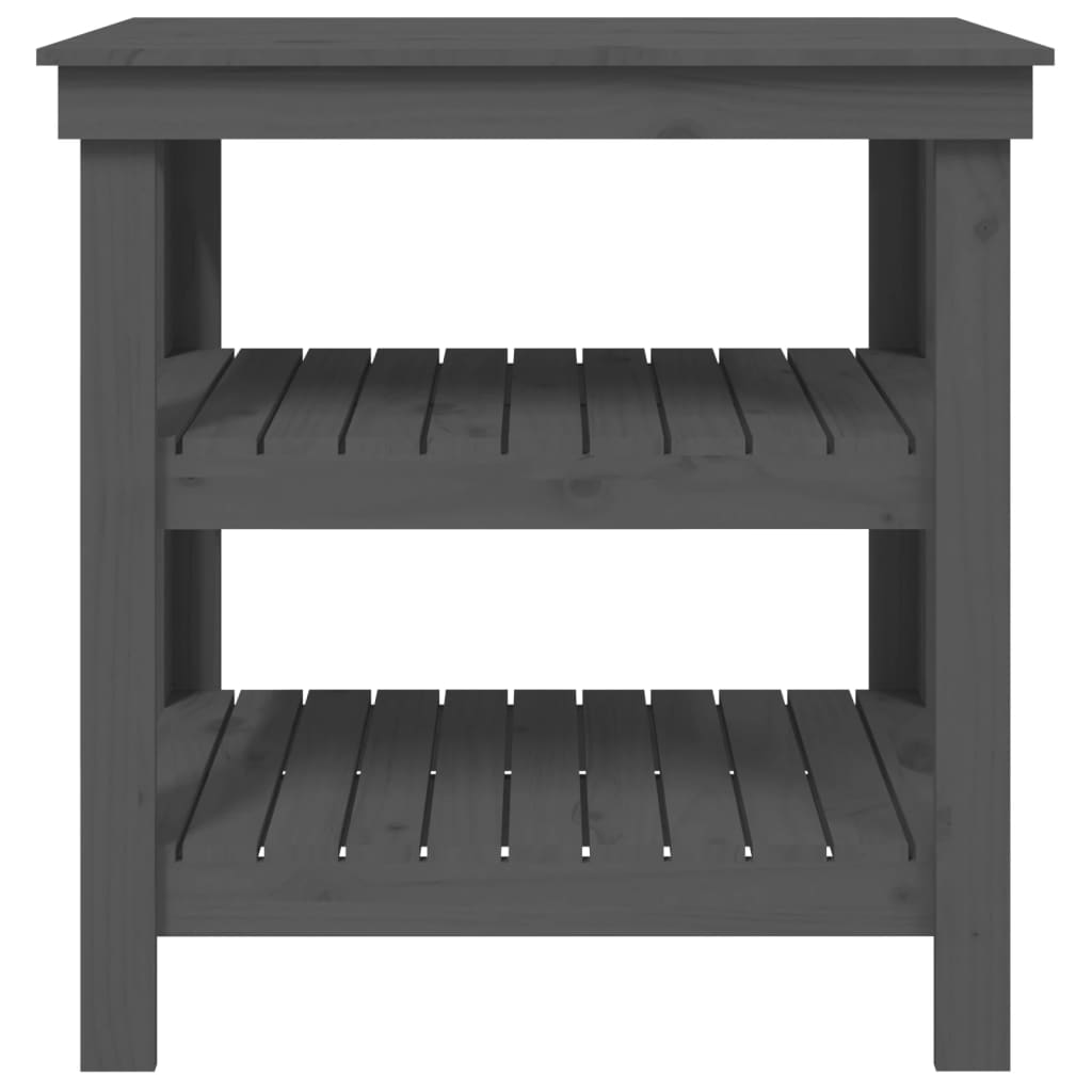 Werkbank 78,5x50x80 cm massief grenenhout grijs is nu te koop bij PeponiXL, paradijselijk wonen!