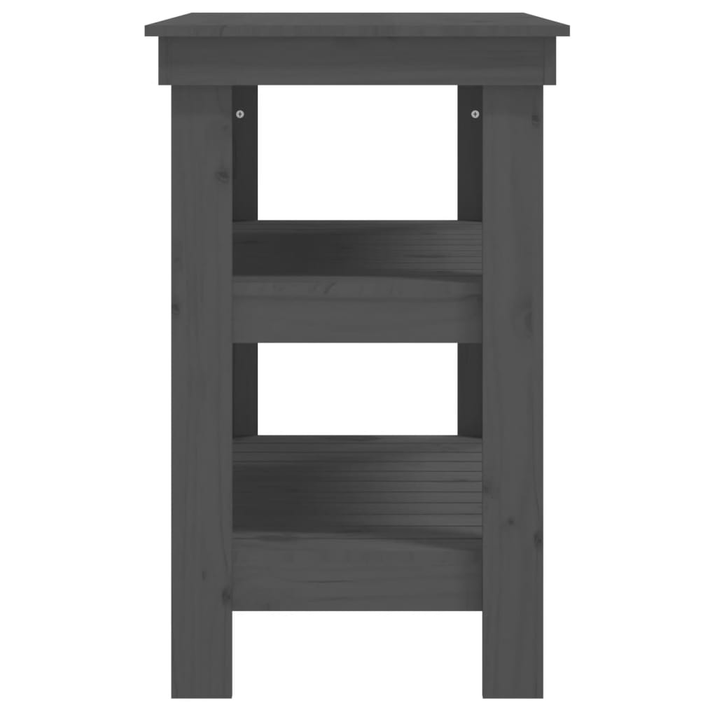 Werkbank 78,5x50x80 cm massief grenenhout grijs is nu te koop bij PeponiXL, paradijselijk wonen!