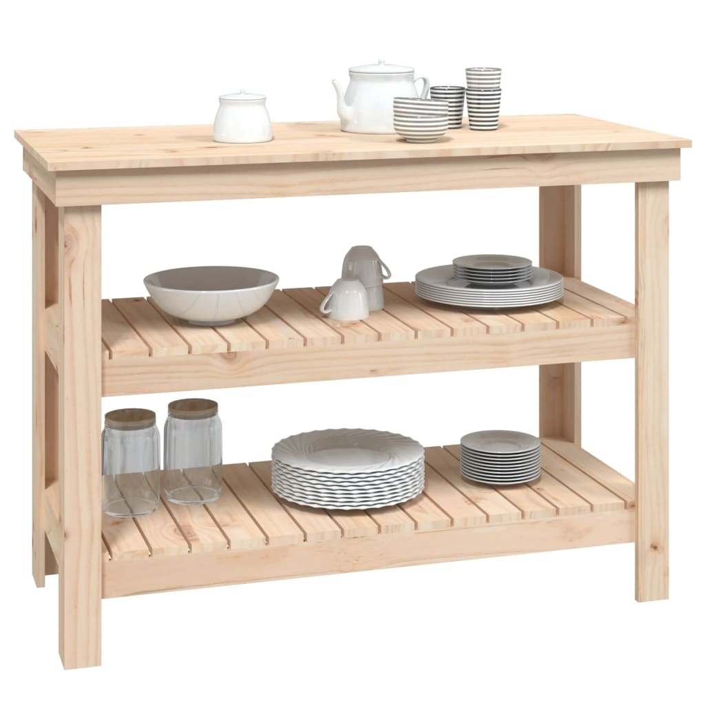 Werkbank 110,5x50x80 cm massief grenenhout is nu te koop bij PeponiXL, paradijselijk wonen!