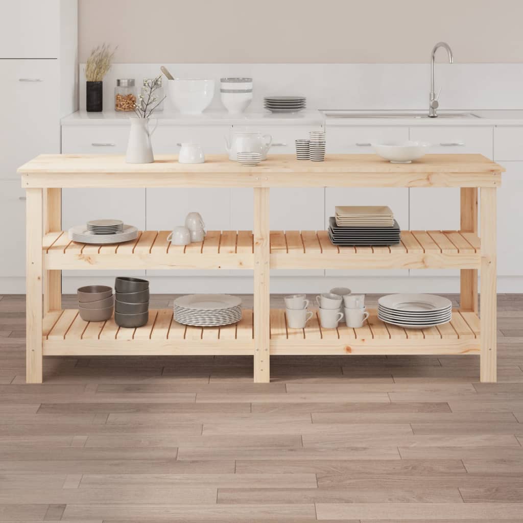 Werkbank 181x50x80 cm massief grenenhout is nu te koop bij PeponiXL, paradijselijk wonen!