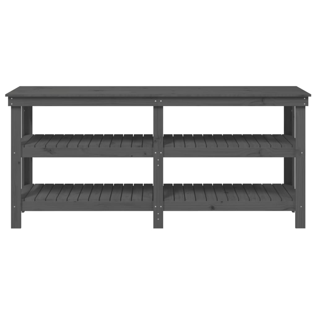 Werkbank 181x50x80 cm massief grenenhout grijs is nu te koop bij PeponiXL, paradijselijk wonen!