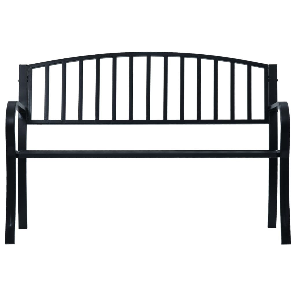 Tuinbank 120 cm staal zwart is nu te koop bij PeponiXL, paradijselijk wonen!