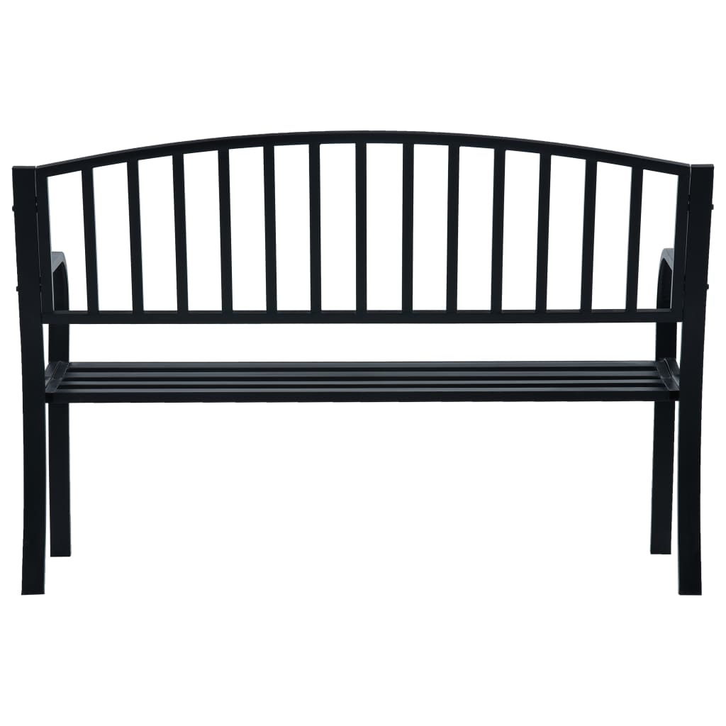 Tuinbank 120 cm staal zwart is nu te koop bij PeponiXL, paradijselijk wonen!