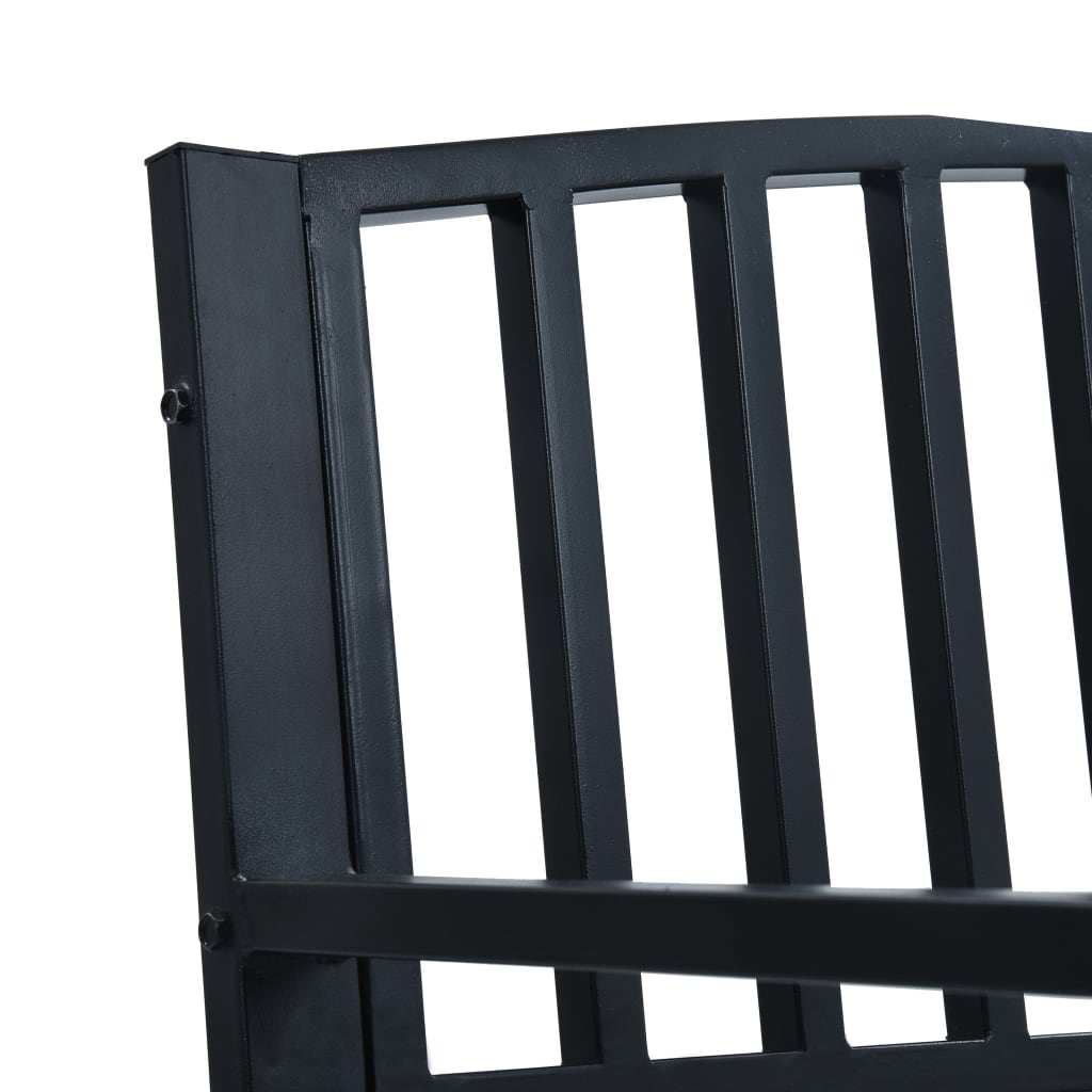 Tuinbank 120 cm staal zwart is nu te koop bij PeponiXL, paradijselijk wonen!