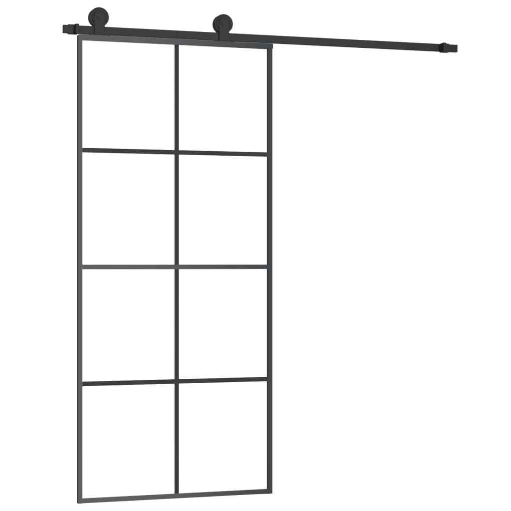 Schuifdeur met beslag 90x205 cm ESG-glas en aluminium is nu te koop bij PeponiXL, paradijselijk wonen!