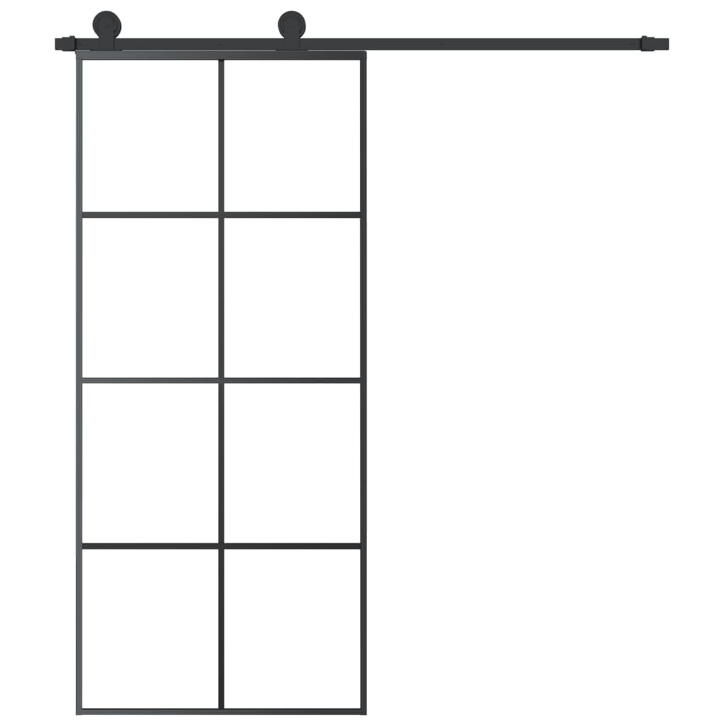 Schuifdeur met beslag 90x205 cm ESG-glas en aluminium is nu te koop bij PeponiXL, paradijselijk wonen!