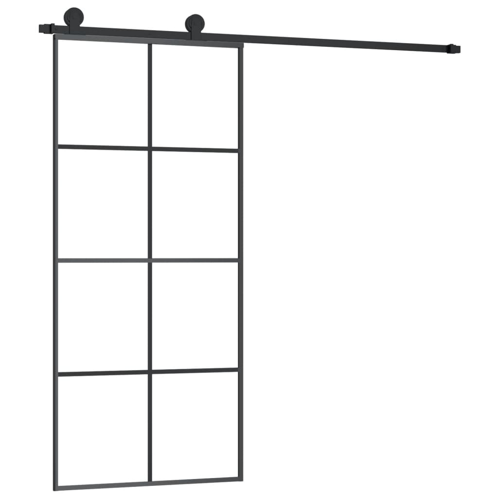 Schuifdeur met beslag 90x205 cm ESG-glas en aluminium is nu te koop bij PeponiXL, paradijselijk wonen!