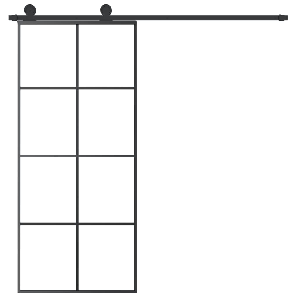 Schuifdeur met beslag 90x205 cm ESG-glas en aluminium is nu te koop bij PeponiXL, paradijselijk wonen!