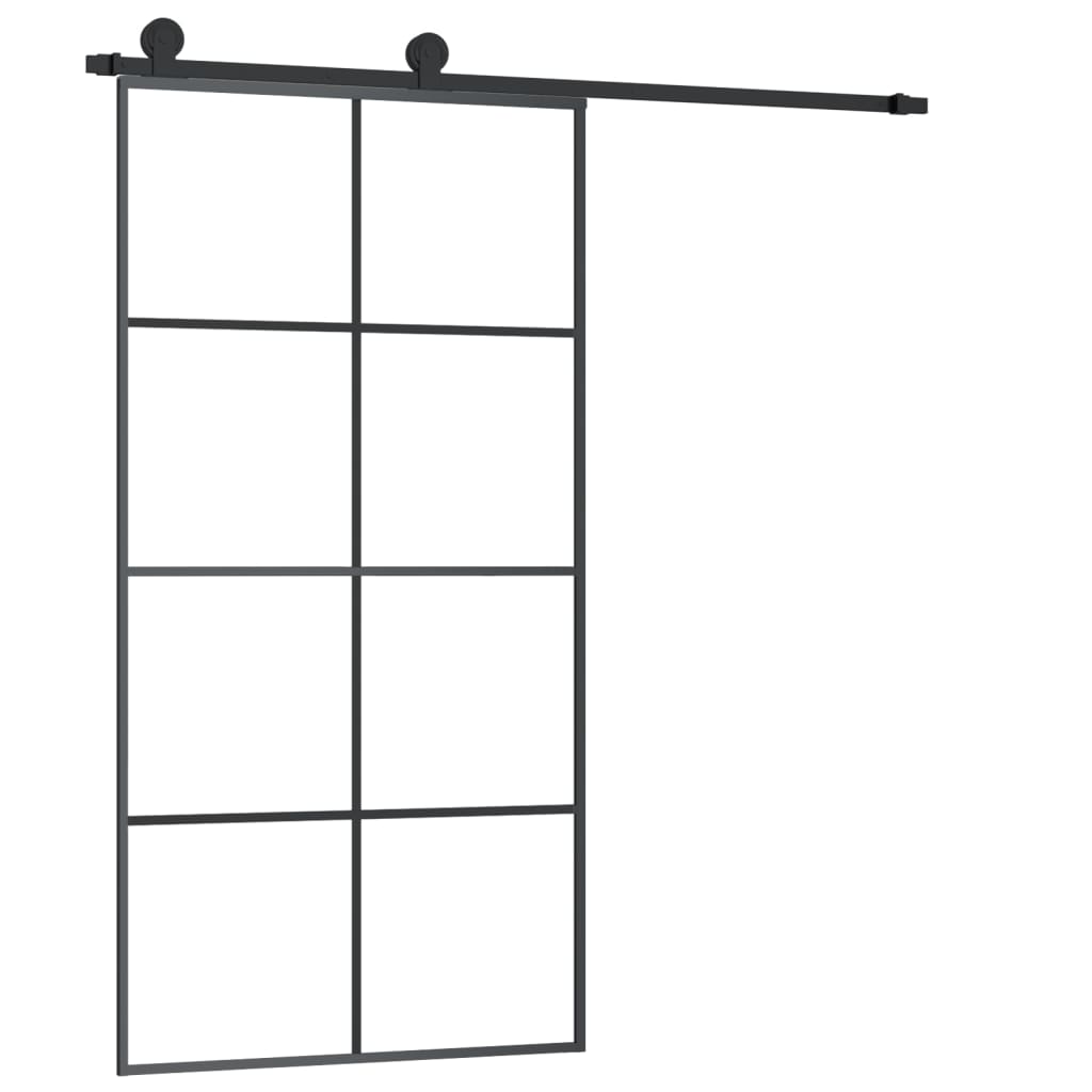 Schuifdeur met beslag 102,5x205 cm ESG-glas en aluminium is nu te koop bij PeponiXL, paradijselijk wonen!