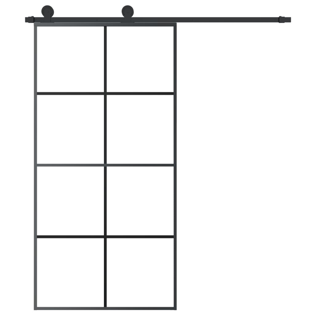 Schuifdeur met beslag 102,5x205 cm ESG-glas en aluminium is nu te koop bij PeponiXL, paradijselijk wonen!