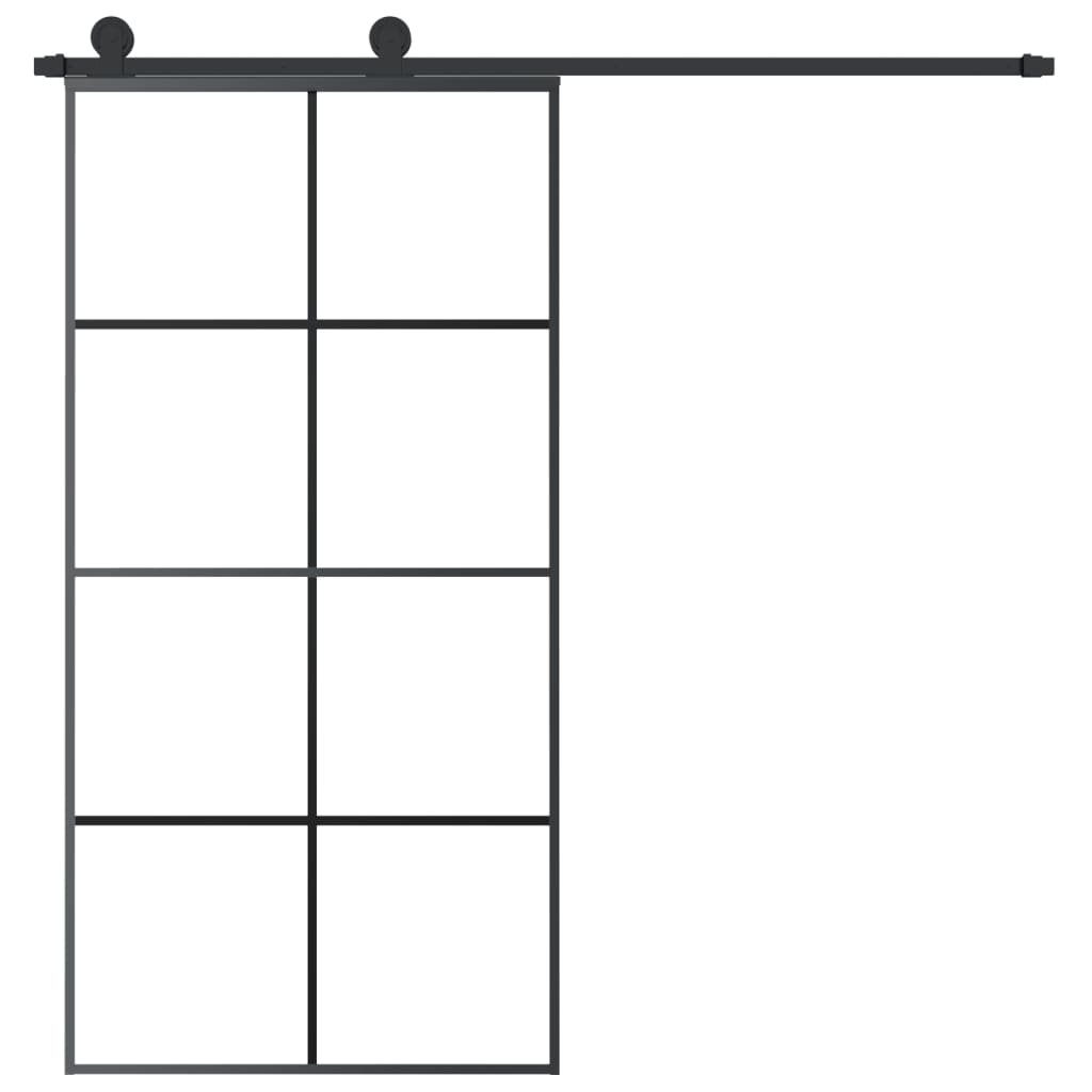 Schuifdeur met beslag 102,5x205 cm ESG-glas en aluminium is nu te koop bij PeponiXL, paradijselijk wonen!