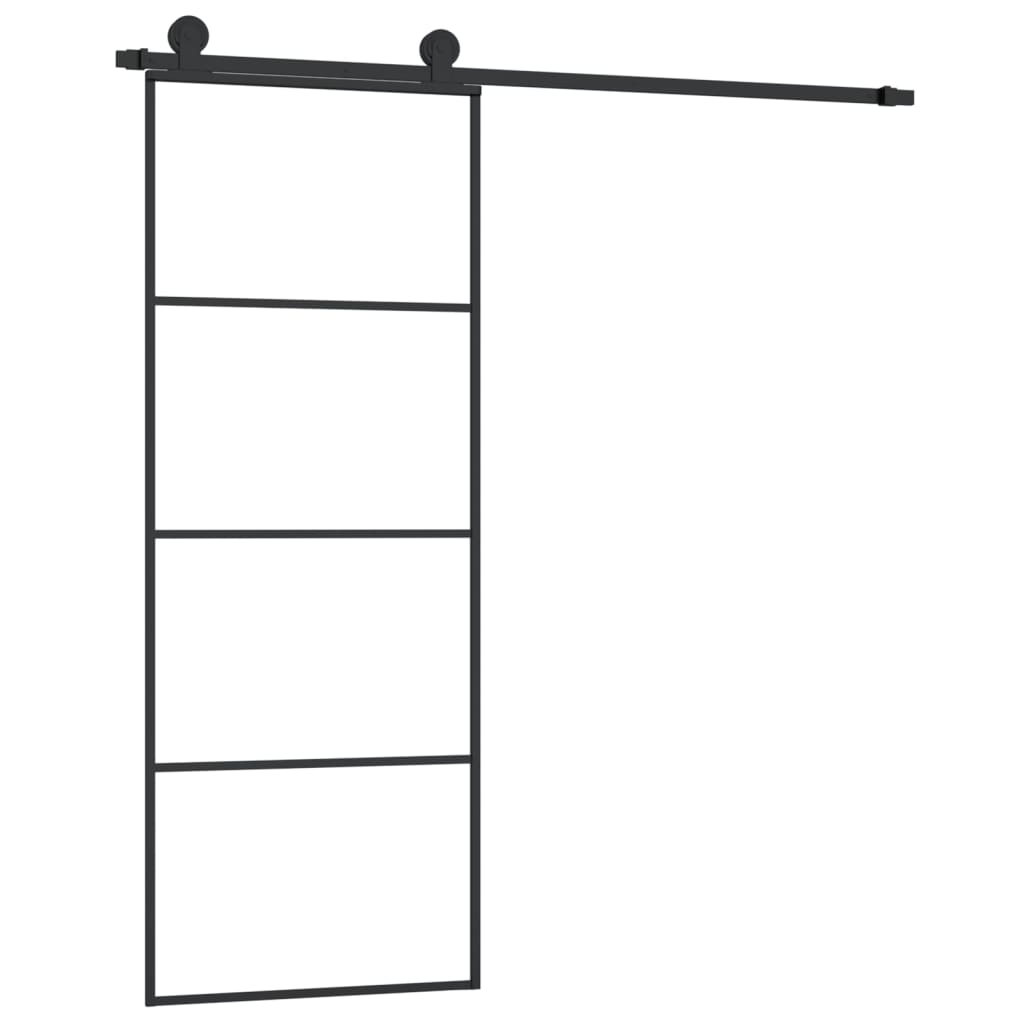 Schuifdeur met beslag 76x205 cm ESG-glas en aluminium is nu te koop bij PeponiXL, paradijselijk wonen!