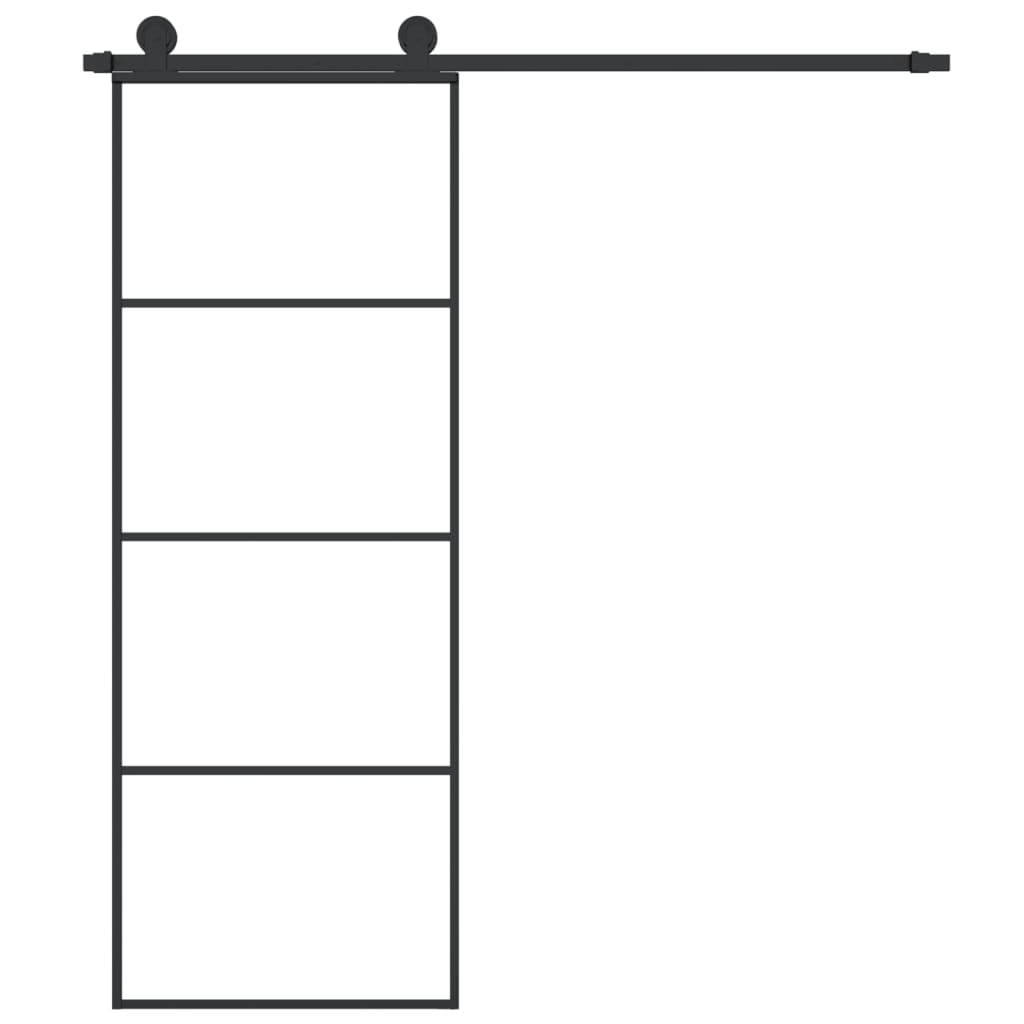Schuifdeur met beslag 76x205 cm ESG-glas en aluminium is nu te koop bij PeponiXL, paradijselijk wonen!