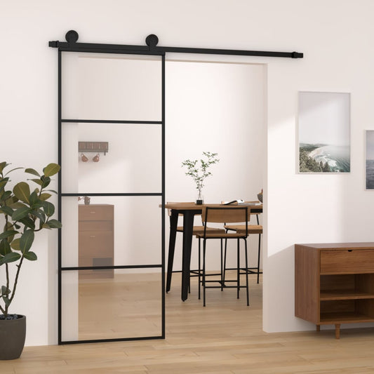 Schuifdeur met beslag 76x205 cm ESG-glas en aluminium is nu te koop bij PeponiXL, paradijselijk wonen!