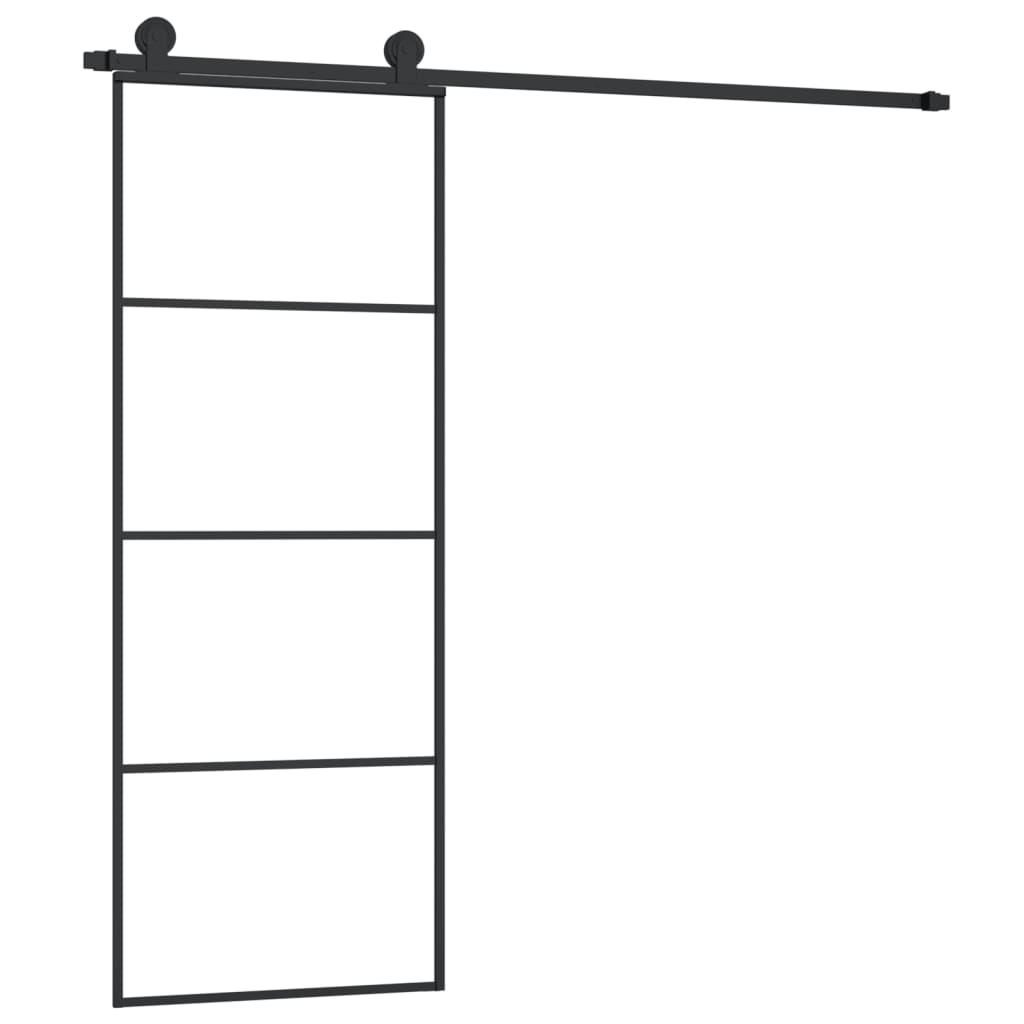 Schuifdeur met beslag 76x205 cm ESG-glas en aluminium is nu te koop bij PeponiXL, paradijselijk wonen!