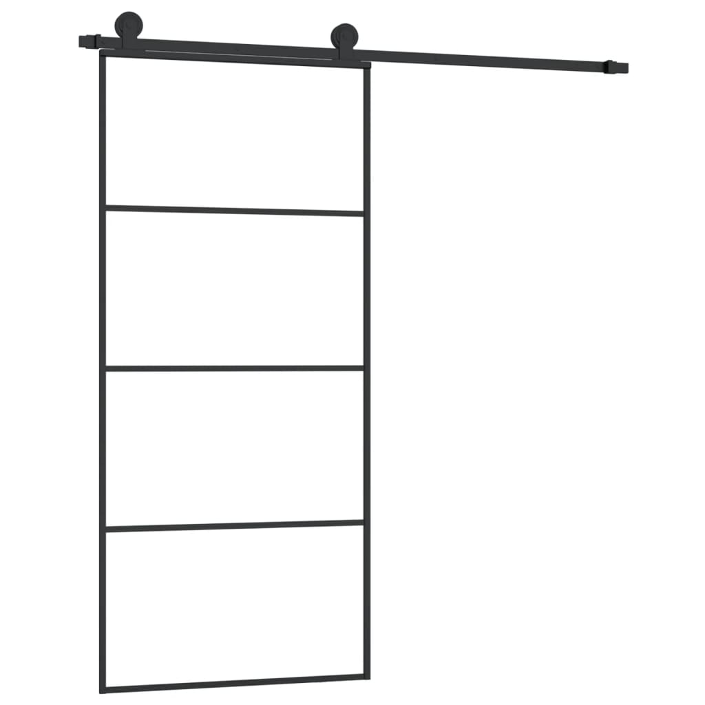 Schuifdeur met beslag 90x205 cm ESG-glas en aluminium is nu te koop bij PeponiXL, paradijselijk wonen!