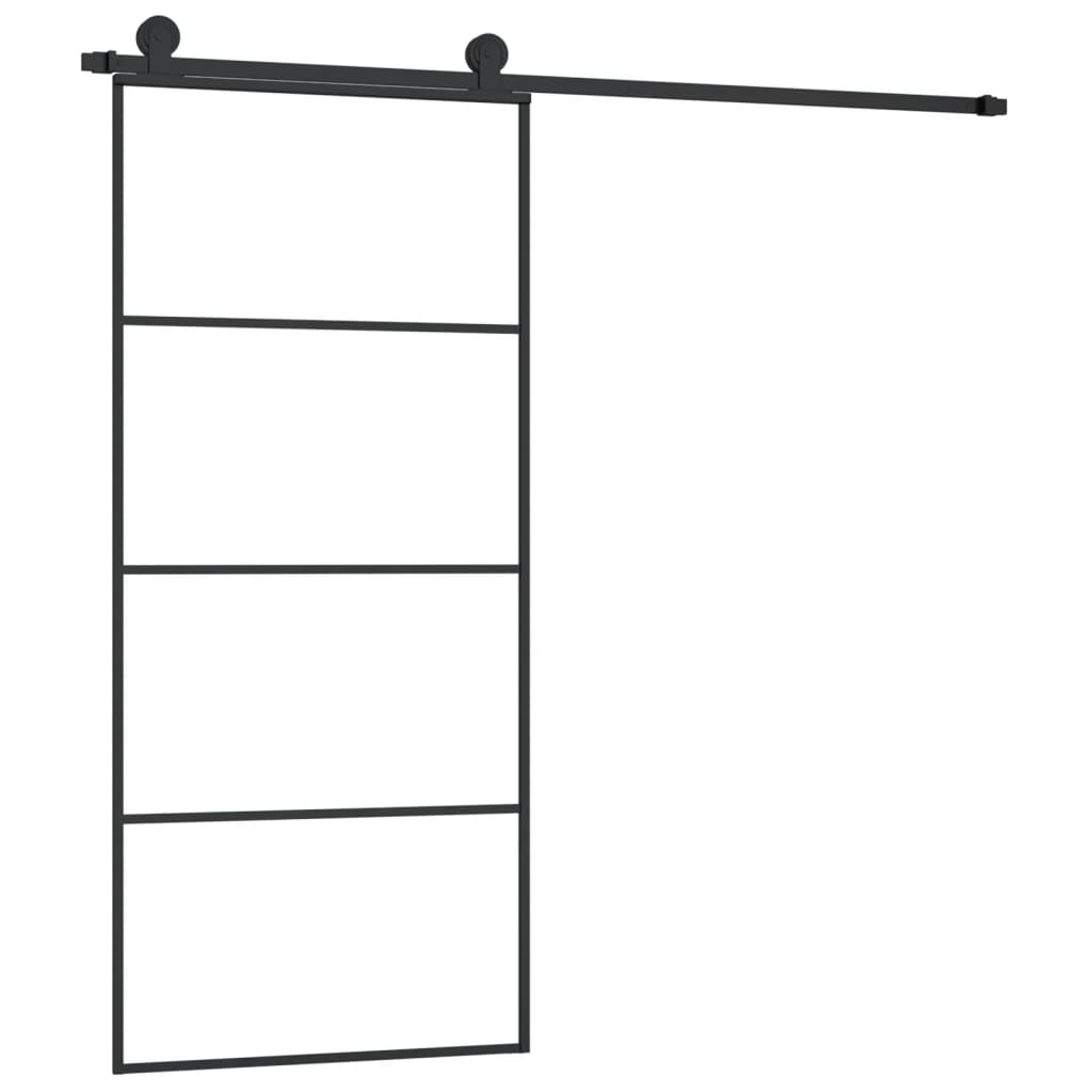 Schuifdeur met beslag 90x205 cm ESG-glas en aluminium is nu te koop bij PeponiXL, paradijselijk wonen!