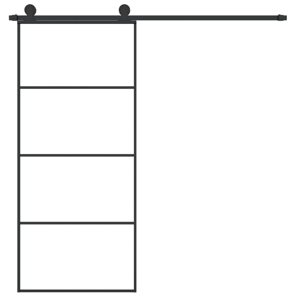 Schuifdeur met beslag 90x205 cm ESG-glas en aluminium is nu te koop bij PeponiXL, paradijselijk wonen!