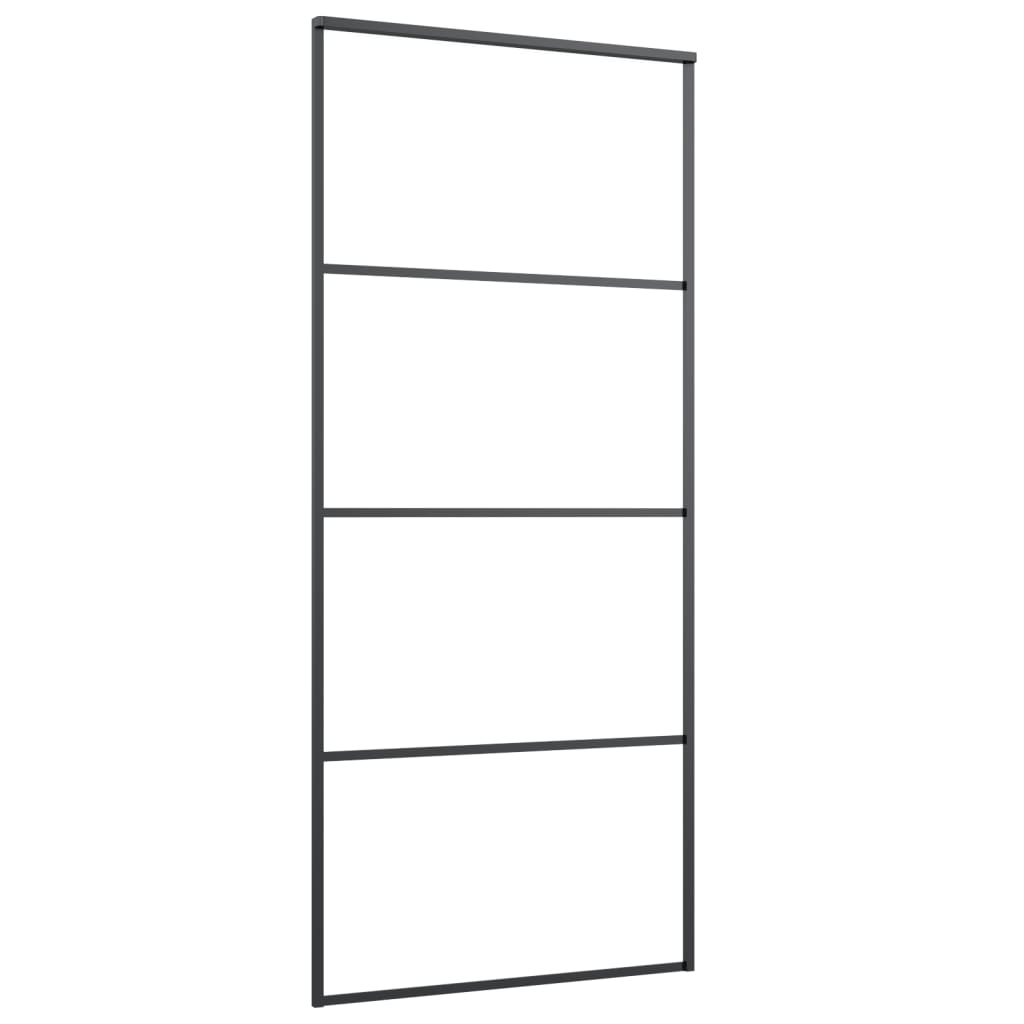 Schuifdeur met beslag 90x205 cm ESG-glas en aluminium is nu te koop bij PeponiXL, paradijselijk wonen!