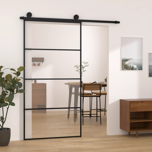 Schuifdeur met beslag 102,5x205 cm ESG-glas en aluminium is nu te koop bij PeponiXL, paradijselijk wonen!