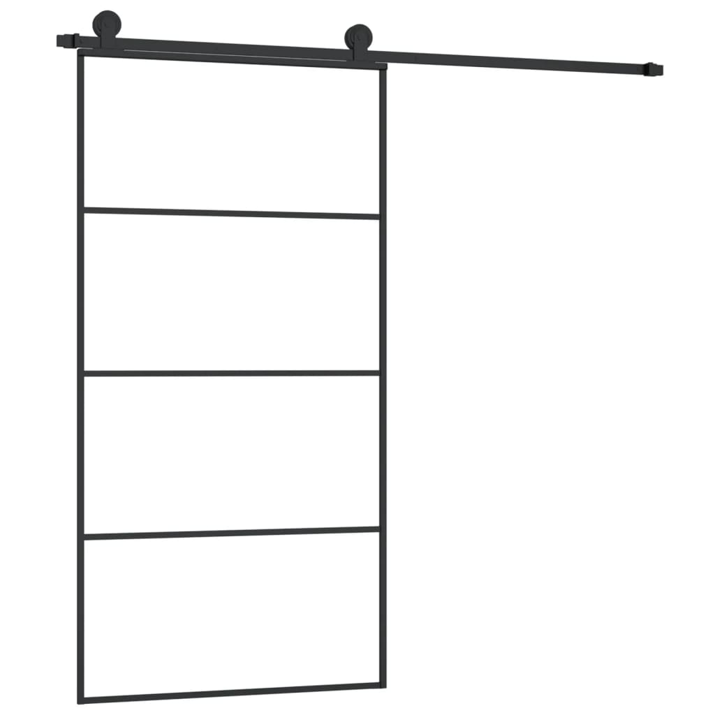Schuifdeur met beslag 102,5x205 cm ESG-glas en aluminium is nu te koop bij PeponiXL, paradijselijk wonen!