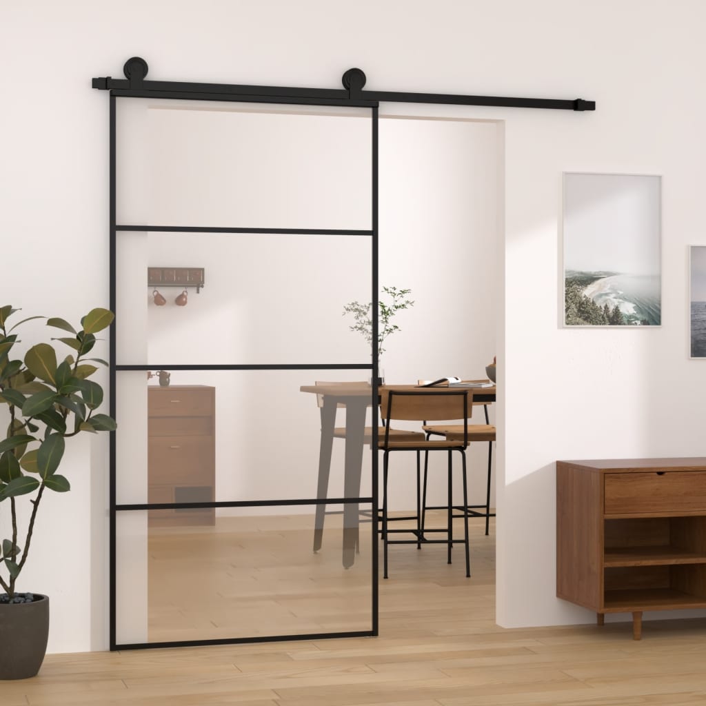 Schuifdeur met beslag 102,5x205 cm ESG-glas en aluminium is nu te koop bij PeponiXL, paradijselijk wonen!