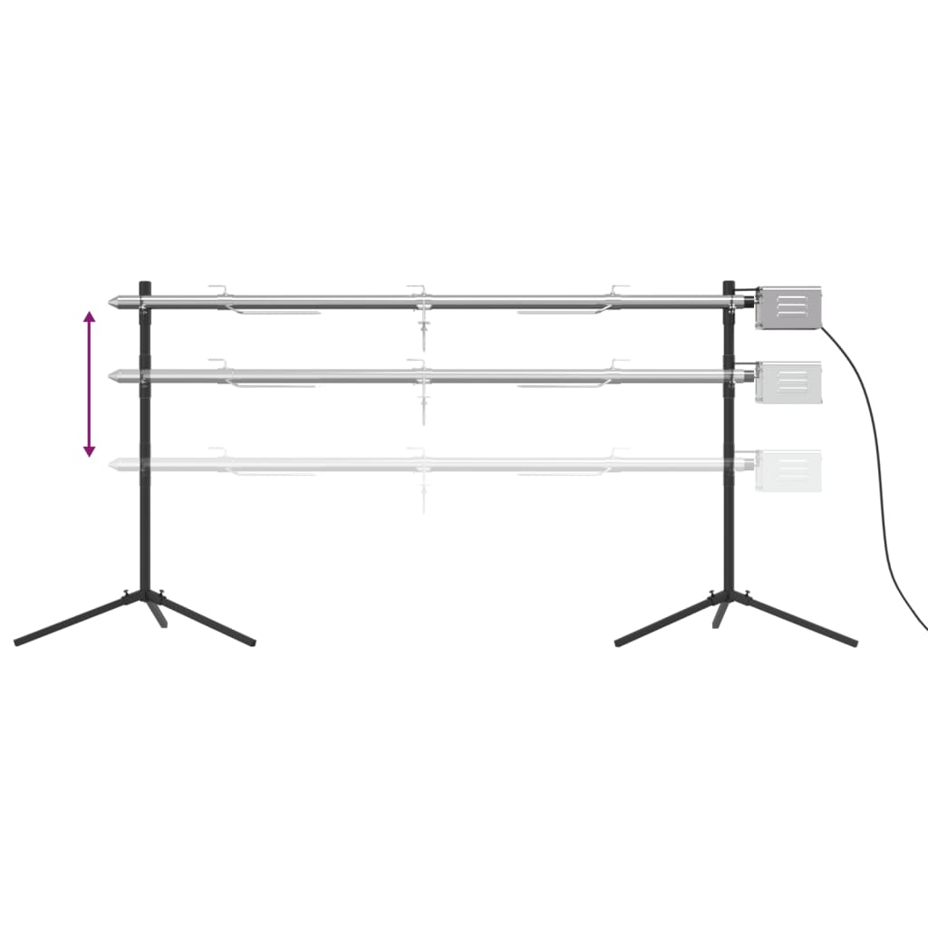 Automatische barbecue met motor 150x46,5x82,5 cm roestvrijstaal is nu te koop bij PeponiXL, paradijselijk wonen!