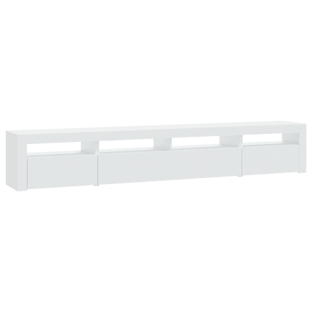 Tv-meubel met LED-verlichting 240x35x40 cm wit is nu te koop bij PeponiXL, paradijselijk wonen!