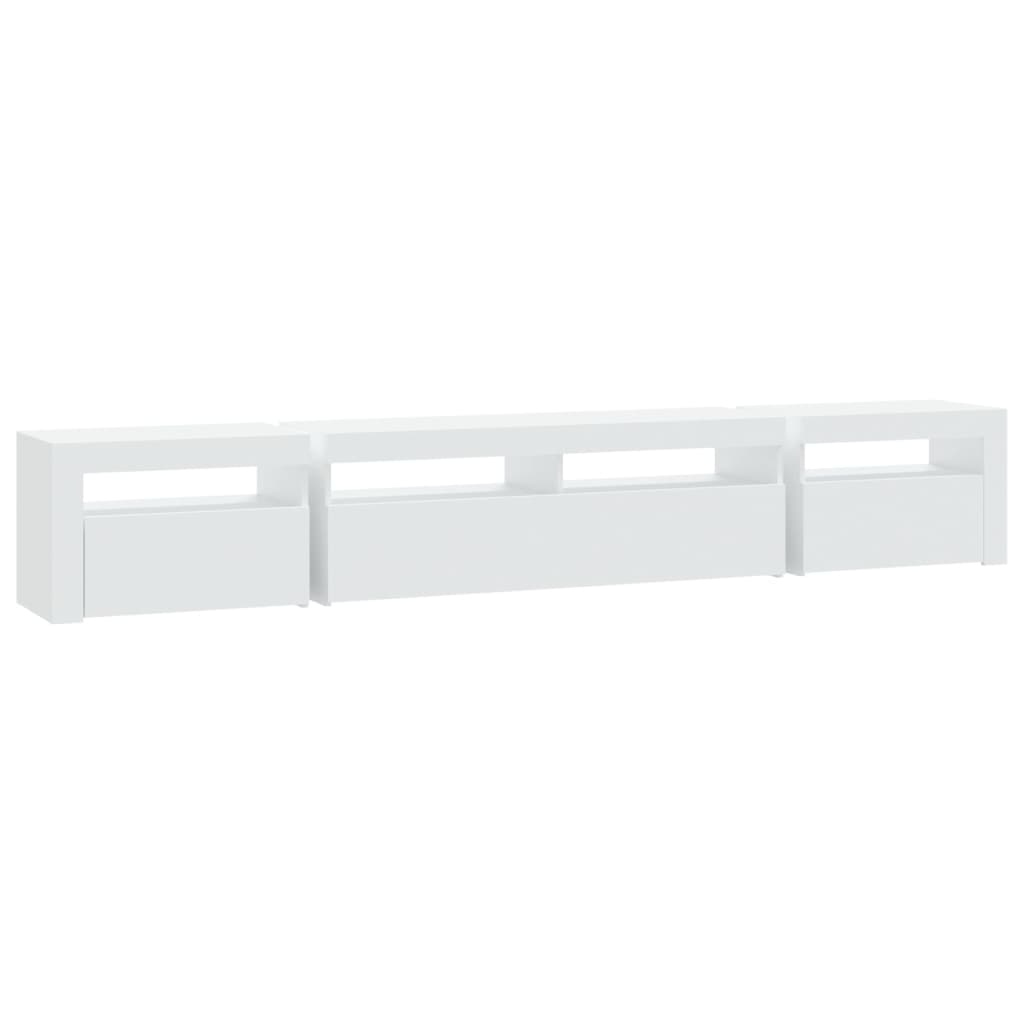 Tv-meubel met LED-verlichting 240x35x40 cm wit is nu te koop bij PeponiXL, paradijselijk wonen!