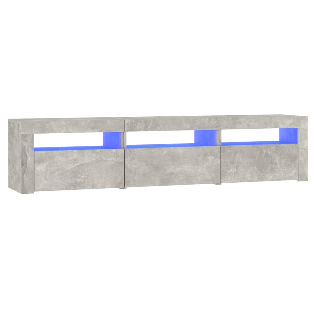 Tv-meubel met LED-verlichting 180x35x40 cm betongrijs is nu te koop bij PeponiXL, paradijselijk wonen!