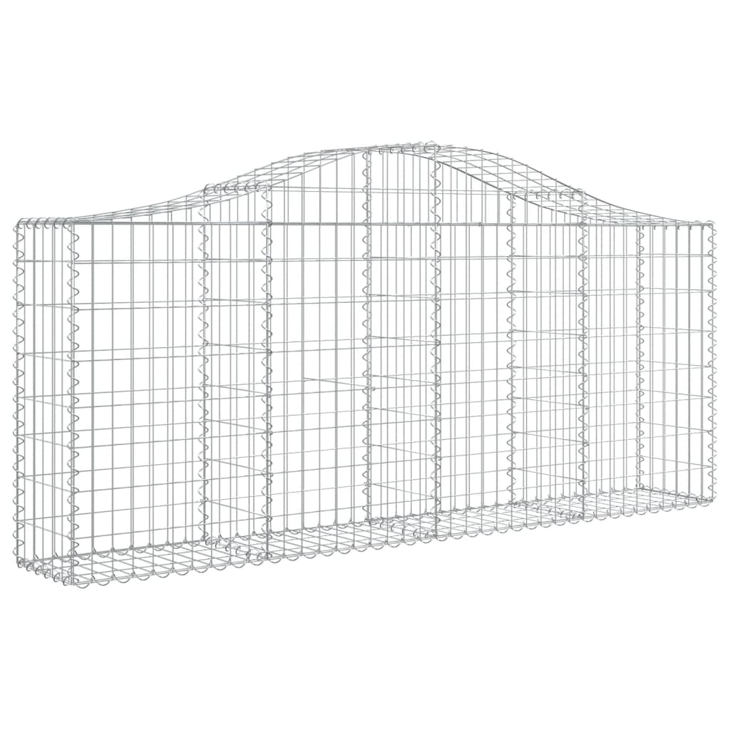 Schanskorf gewelfd 200x30x80/100 cm gegalvaniseerd ijzer is nu te koop bij PeponiXL, paradijselijk wonen!