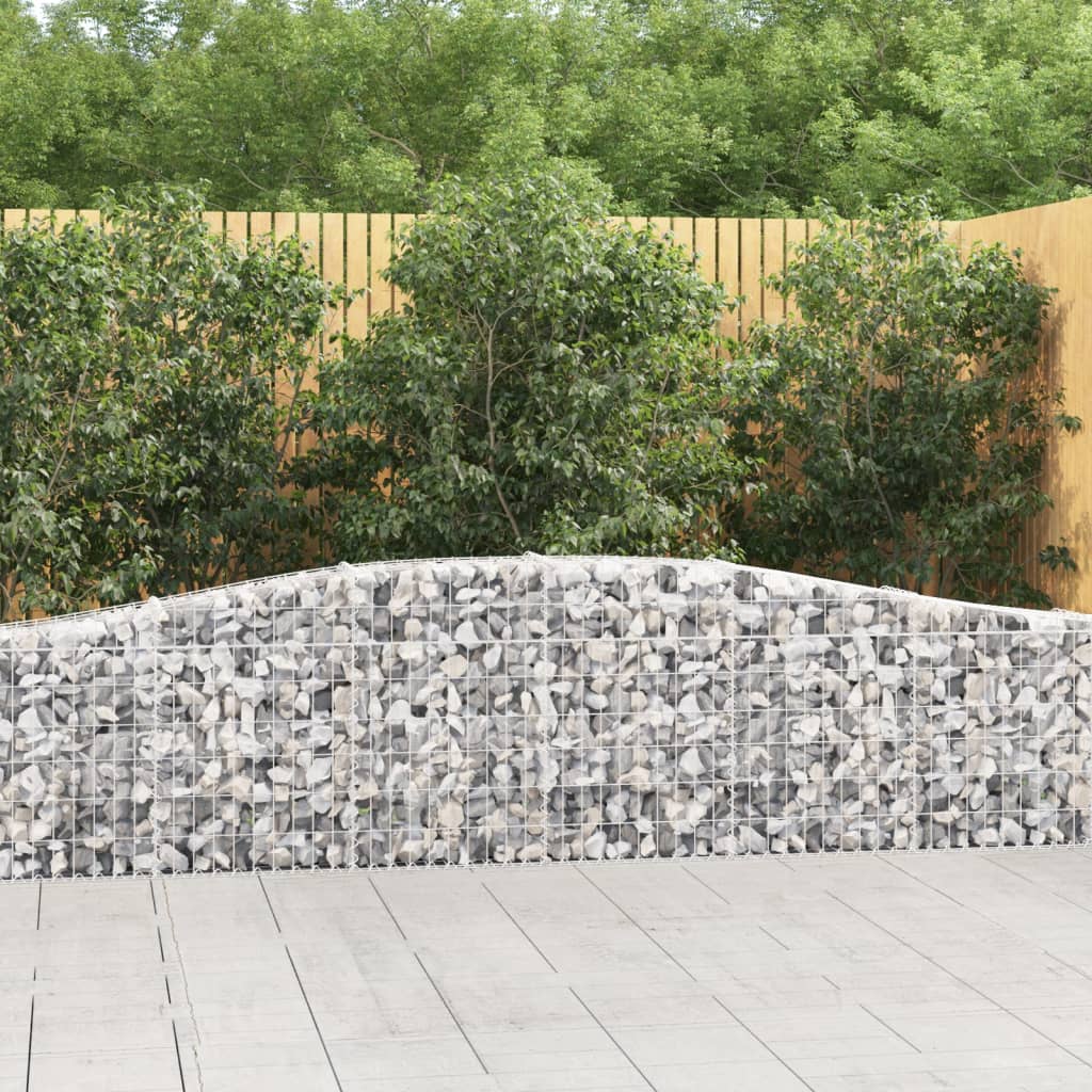 Schanskorf gewelfd 400x30x60/80 cm gegalvaniseerd ijzer is nu te koop bij PeponiXL, paradijselijk wonen!