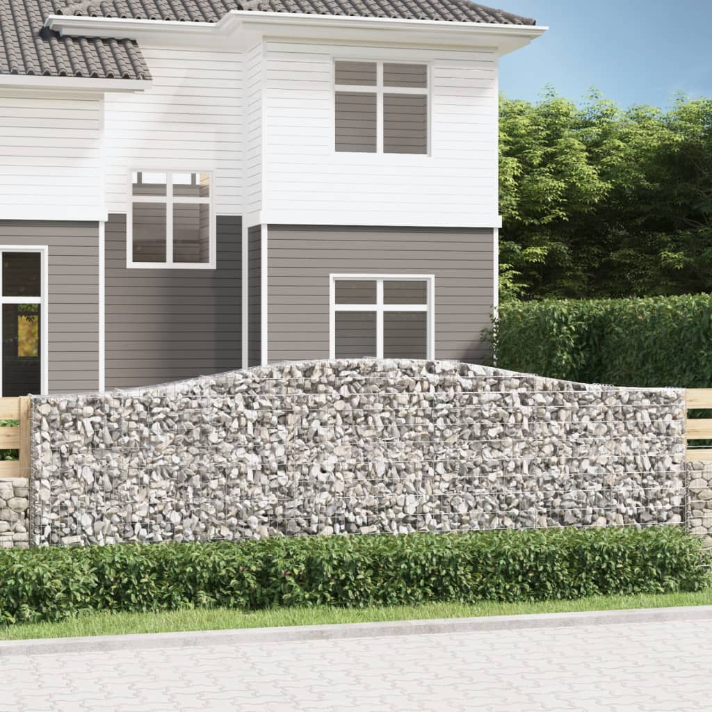 Schanskorf gewelfd 400x30x120/140 cm gegalvaniseerd ijzer is nu te koop bij PeponiXL, paradijselijk wonen!